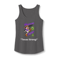 Moooove Over Cancer Texas Strong tank top in charcoal with Non-Hodgkin/Lymphoma Cancer awareness ribbon