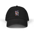 Moooove Over Cancer embroidered denim hat in black with colorful awareness ribbon design