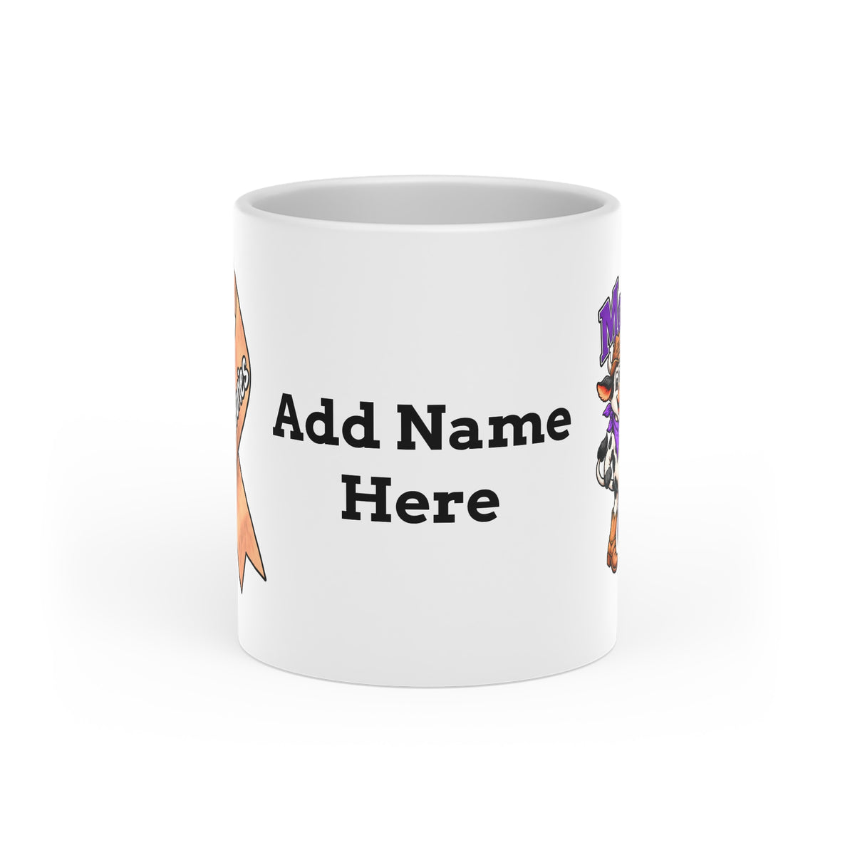 Kickin' Cancer 11 oz Heart-Handle Ceramic Mug