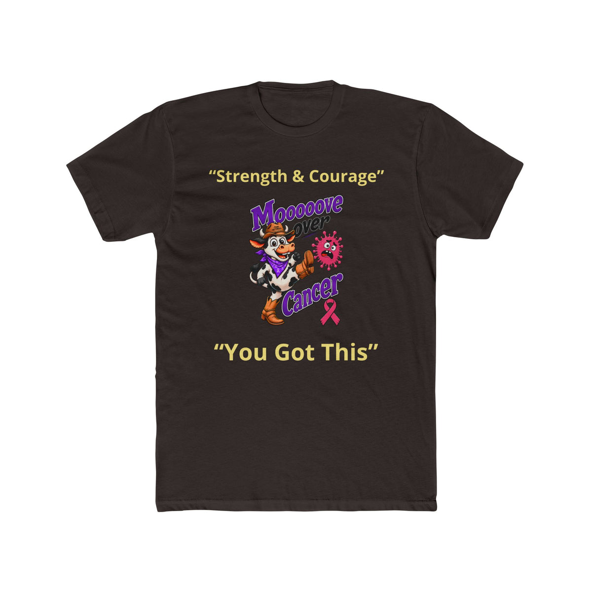 Black Moooove Over Cancer T-shirt with You Got This message and Breast Cancer awareness ribbon