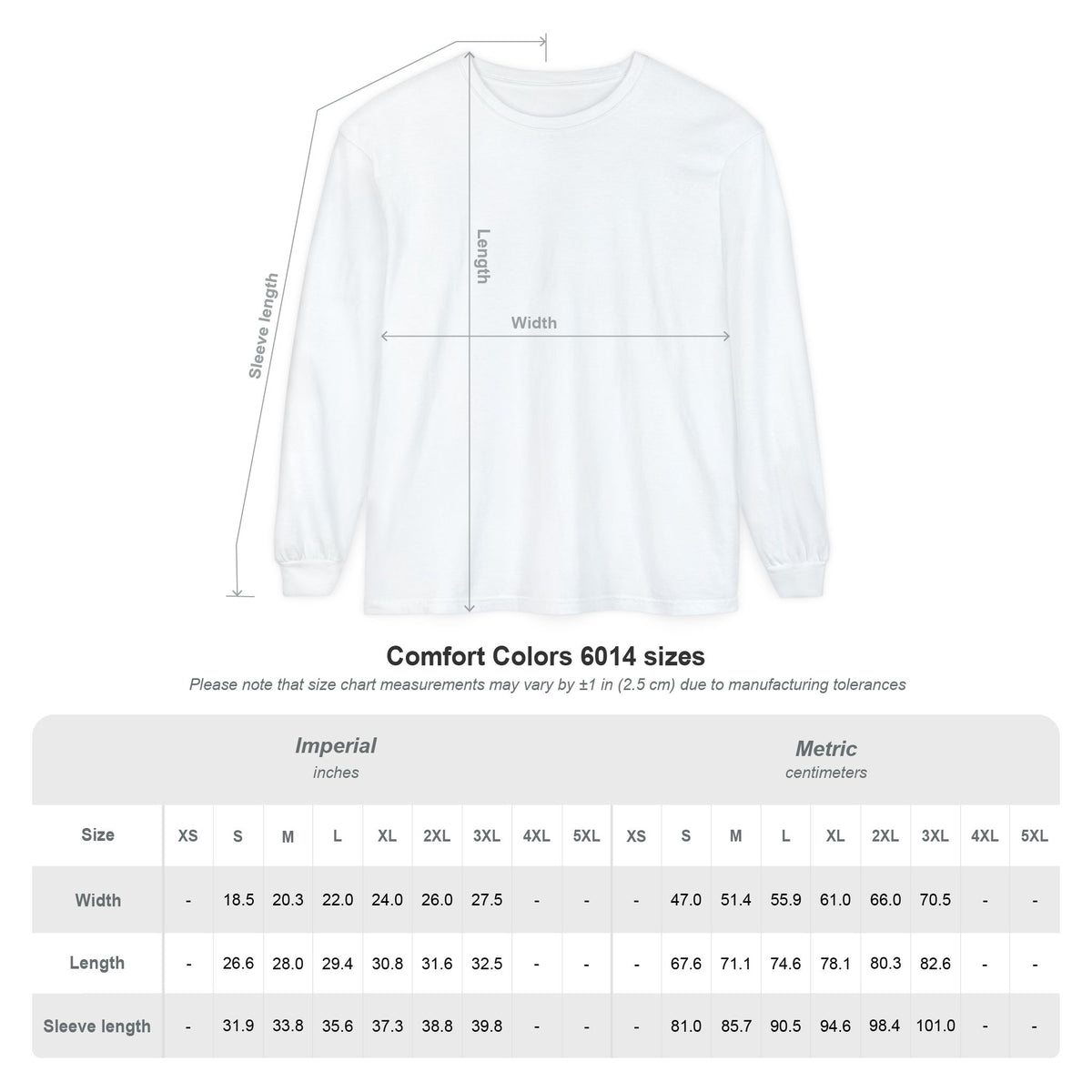 Long Sleeve Shirt | Comfort Colors 6014