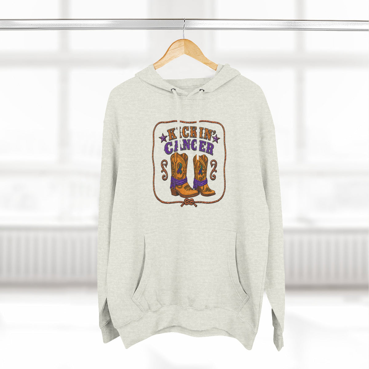 Kickin' Cancer Cowboy Boots Hoodie