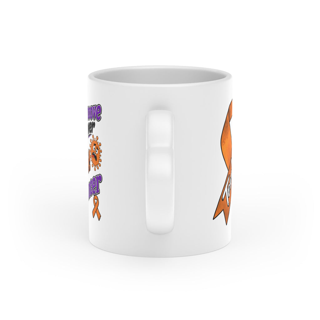 Kickin' Cancer 11 oz Heart-Handle Ceramic Mug