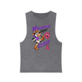 Moooove Over Cancer gray tank top with colorful artwork and Breast Cancer awareness ribbon