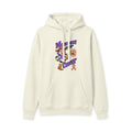 Moooove Over Cancer hoodie with character artwork and Uterine Cancer awareness ribbon, front view