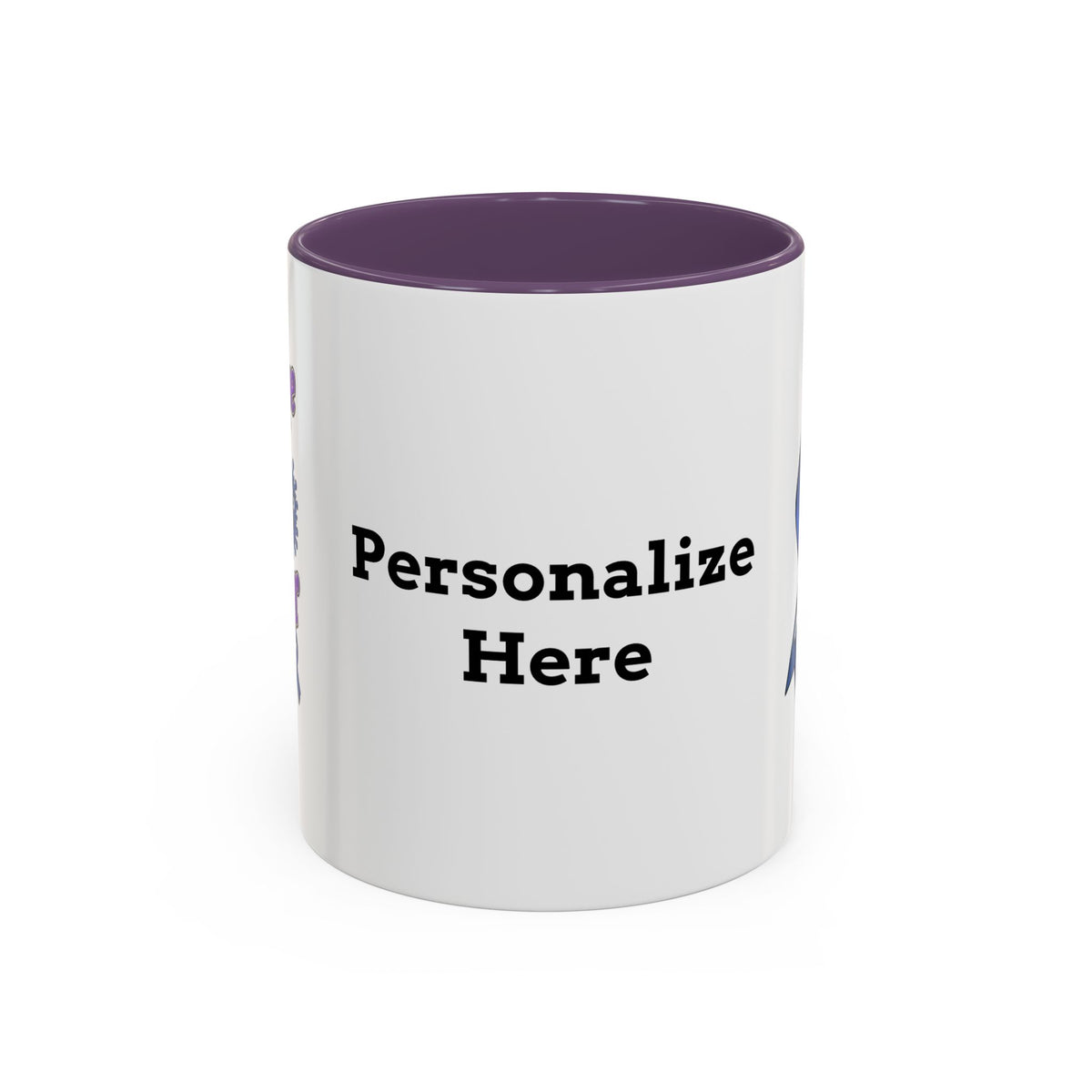 Moooove Over Cancer mug personalization preview with purple interior