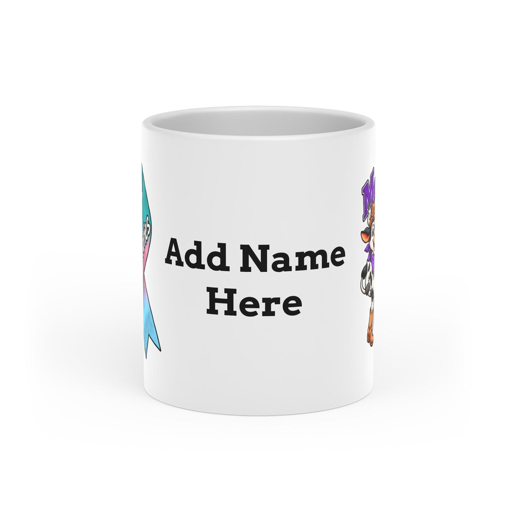 Kickin' Cancer 11 oz Heart-Handle Ceramic Mug