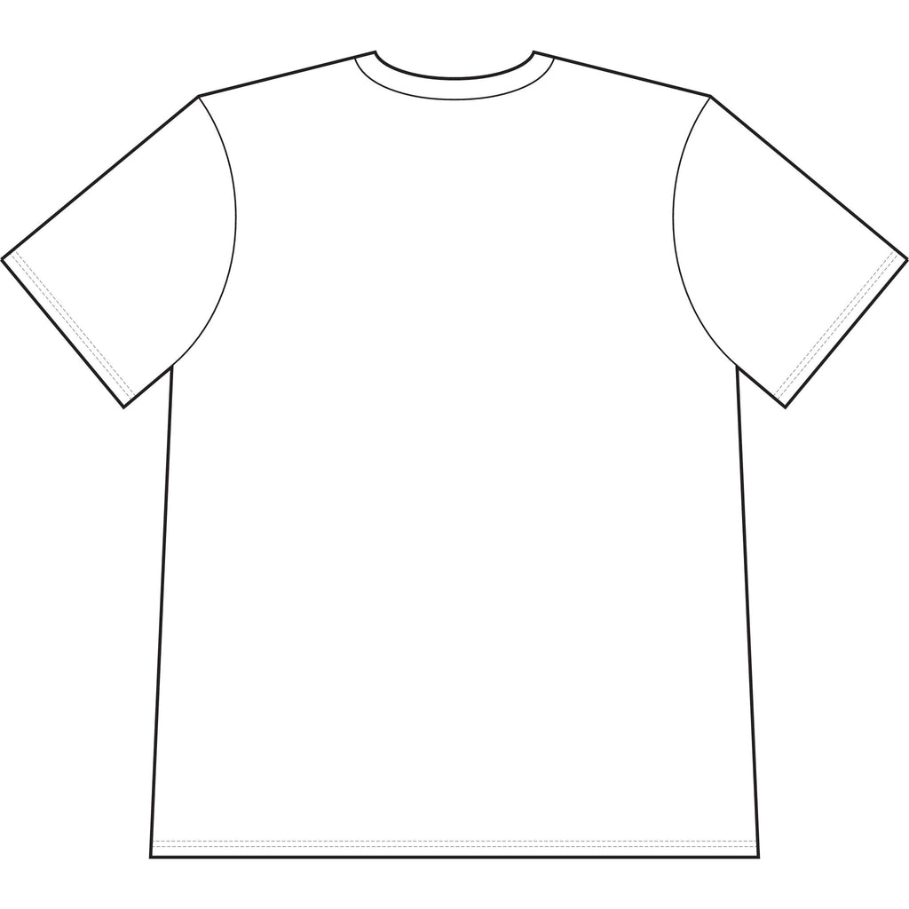 Back view of a White unisex max heavyweight garment-dyed T-shirt.