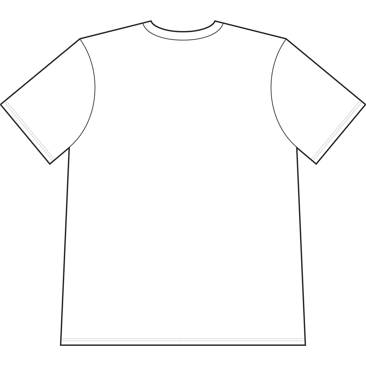 Back view of a White unisex max heavyweight garment-dyed T-shirt.