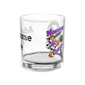 Moooove Over Cancer personalized black ribbon 10 oz glass tumbler front artwork