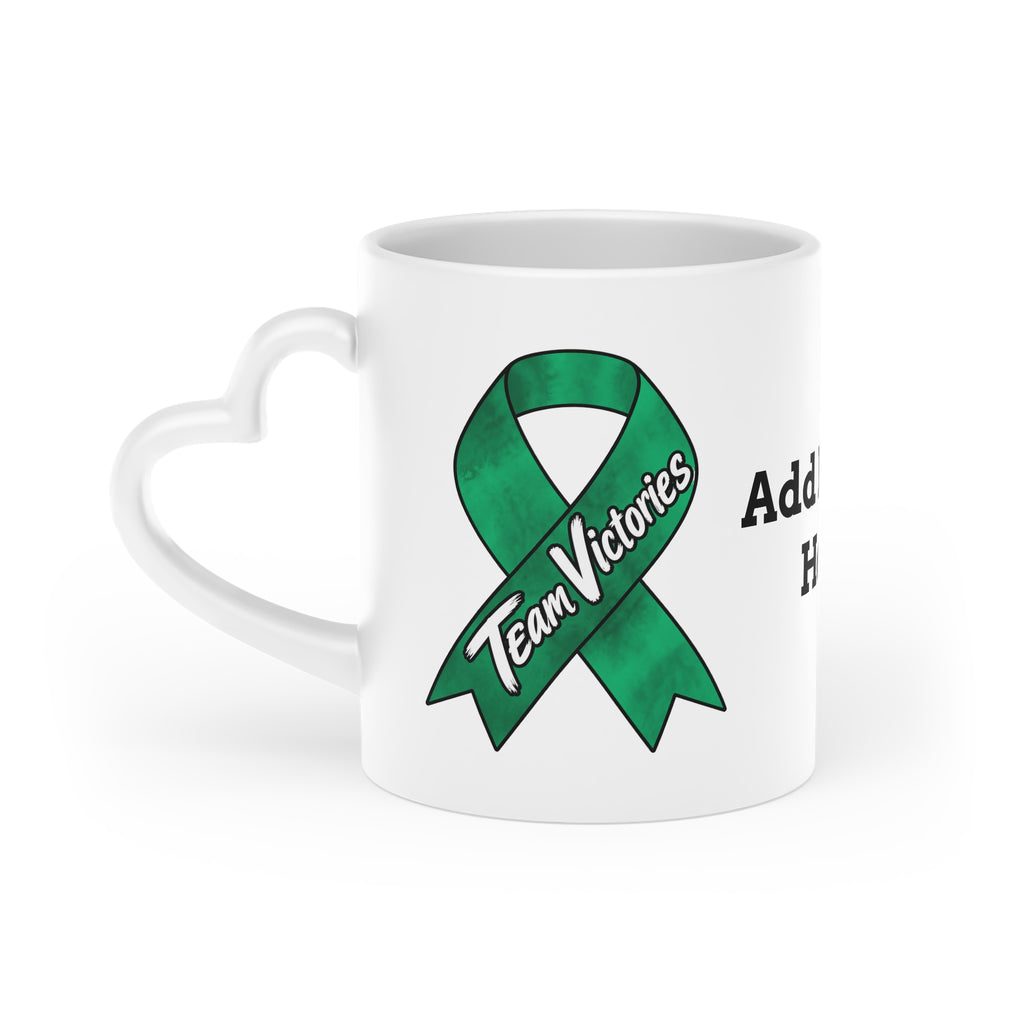 Kickin' Cancer 11 oz Heart-Handle Ceramic Mug