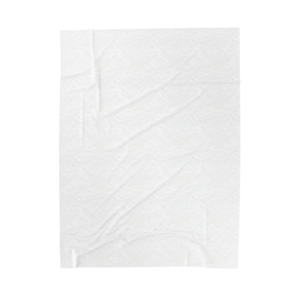Kickin' Cancer Velveteen Plush Blanket - Vertical - White