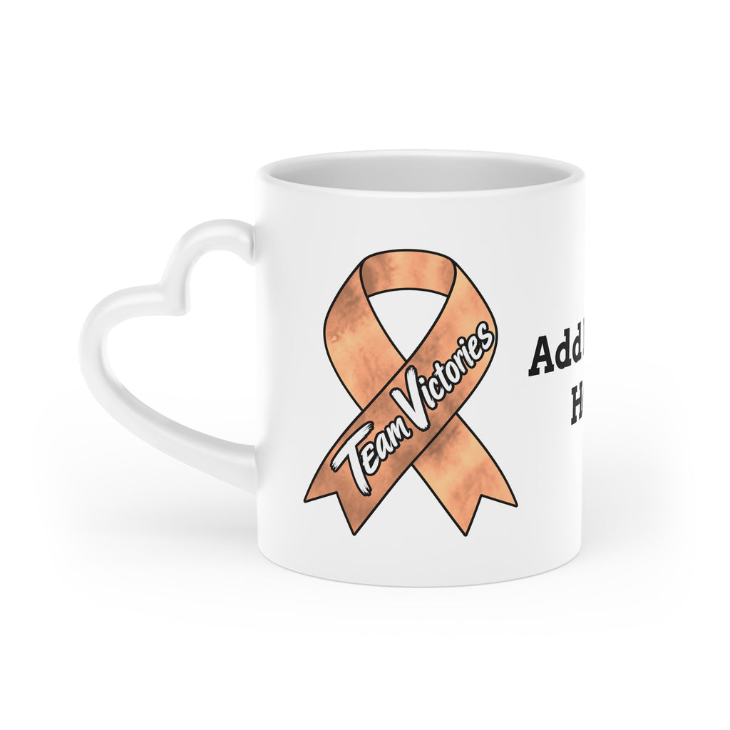Kickin' Cancer 11 oz Heart-Handle Ceramic Mug