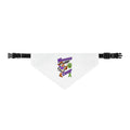 Moooove Over Cancer clip-on pet bandana with colorful cancer-awareness design for dogs and cats