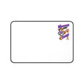 Moooove Over Cancer desk mat with Uterine Cancer awareness ribbon design