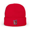 Red Moooove Over Cancer embroidered beanie with colorful front artwork