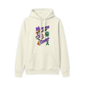 Moooove Over Cancer hoodie with green Liver Cancer awareness ribbon, front view in cream