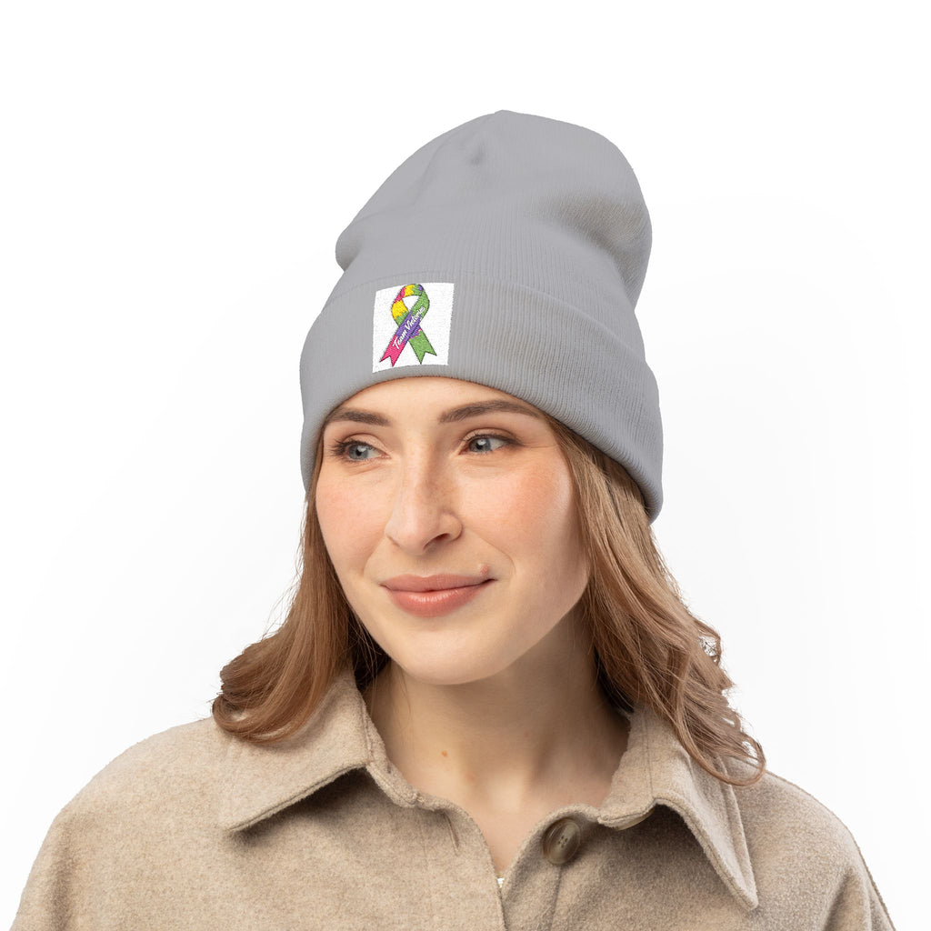 Embroidered Beanie –  Knit Hat