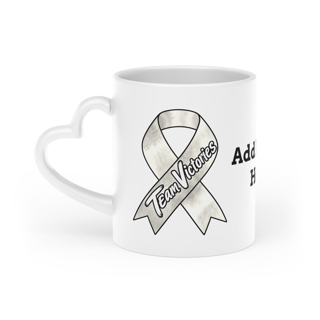 Kickin' Cancer 11 oz Heart-Handle Ceramic Mug