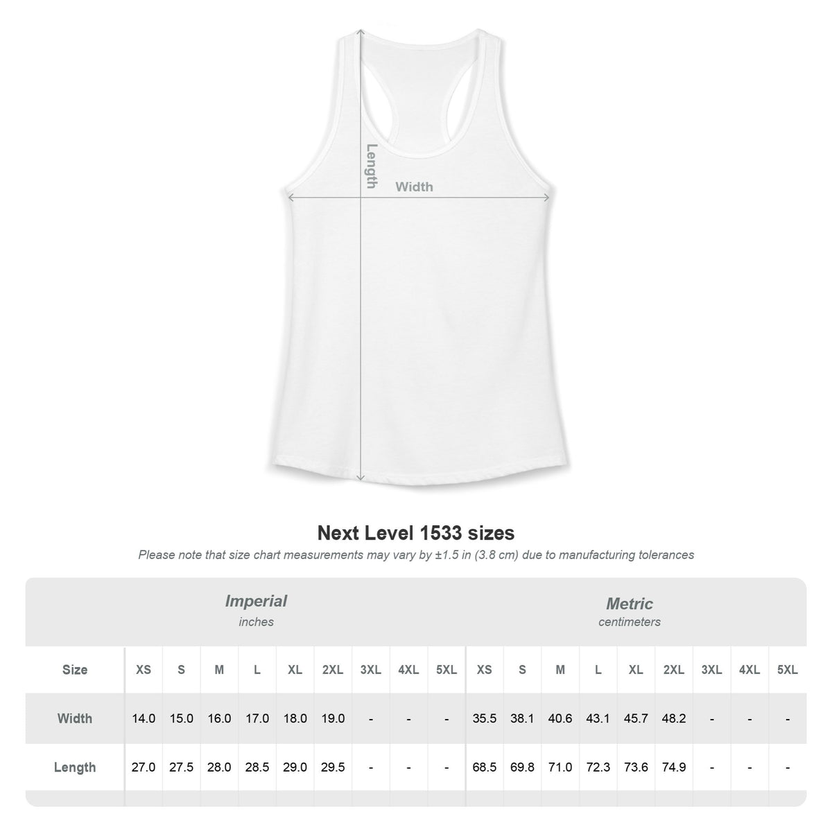 Women's Ideal Racerback Tank | Next Level 1533 - "Personalize"