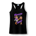 Moooove Over Cancer women's tank with peach Uterine Cancer awareness ribbon on black