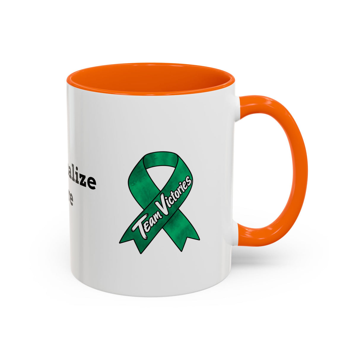 Moooove Over Cancer mug with a yellow accent and Liver Cancer awareness ribbon