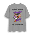 Gray Moooove Over Cancer heavyweight shirt featuring Stronger Together artwork