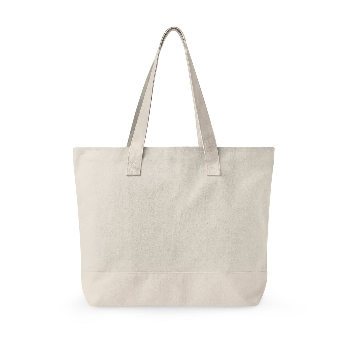 Canvas Tote Bag— Zippered Front Pocket, Everyday Carry