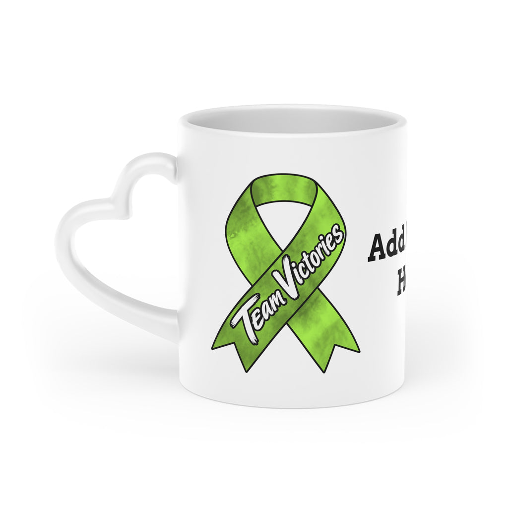 Kickin' Cancer 11 oz Heart-Handle Ceramic Mug