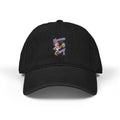 Moooove Over Cancer embroidered denim hat in black, front view