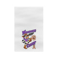 Moooove Over Cancer microfiber tea towel with cowgirl cow artwork and orange awareness ribbon