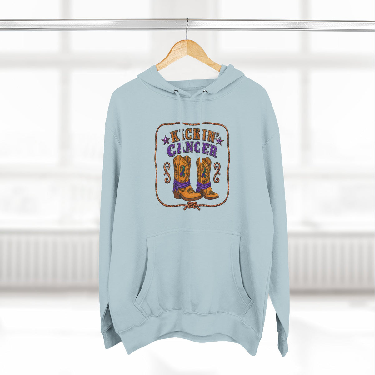 Kickin' Cancer Cowboy Boots Hoodie