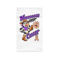 Moooove Over Cancer lunch bag with colorful cow artwork and orange awareness ribbon