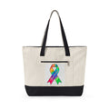 Canvas Tote Bag— Zippered Front Pocket, Everyday Carry