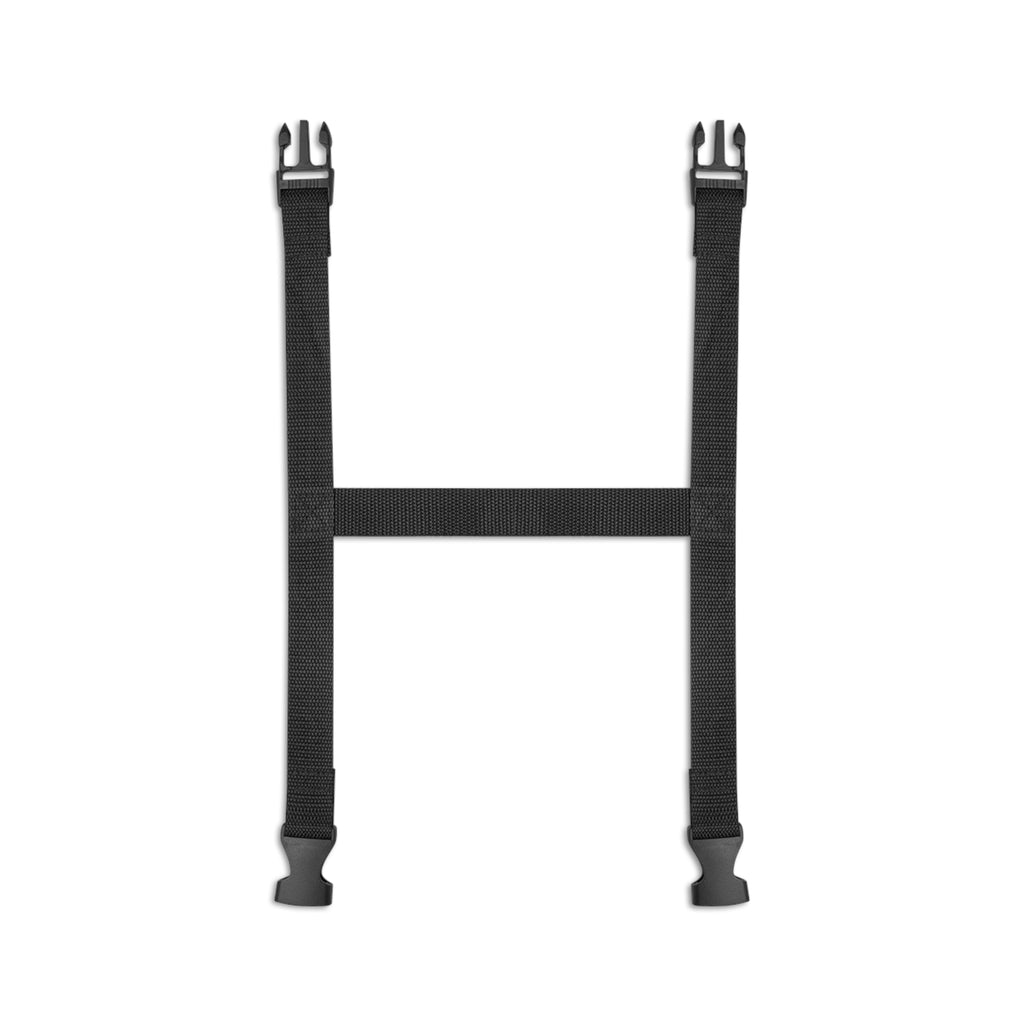 Black carrying strap with buckles for the Moooove Over Cancer picnic blanket