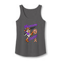 Moooove Over Cancer tank top with cow graphic and Uterine Cancer awareness ribbon in charcoal