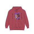 Red Moooove Over Cancer hoodie featuring colorful cow cancer awareness artwork