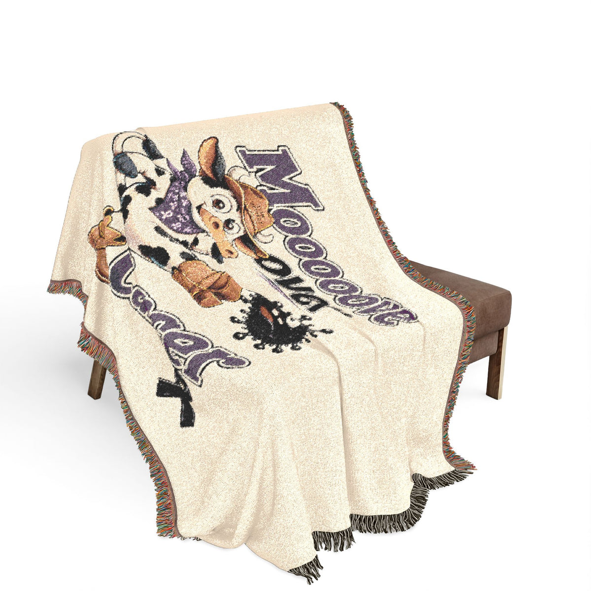 Kickin' Cancer Woven Blanket — Cowboy Boots Support Throw