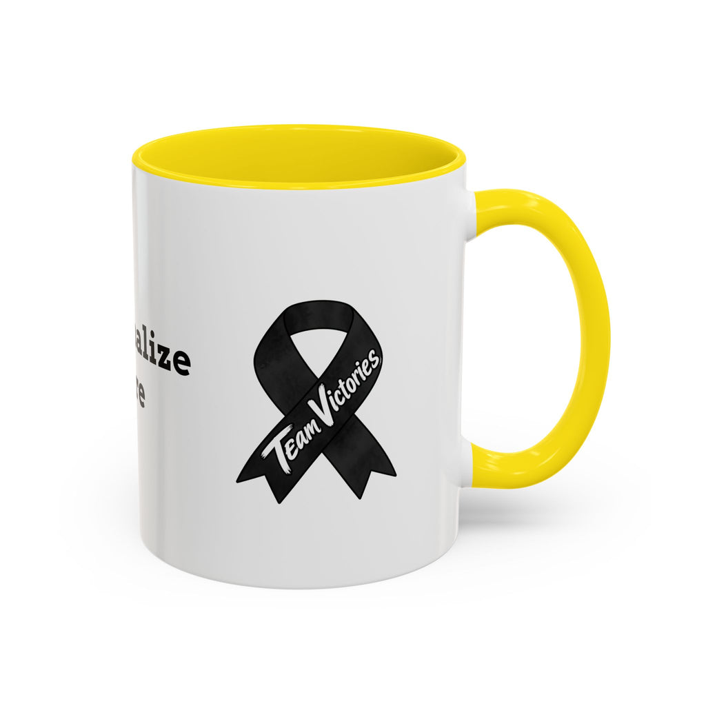 Color Accent Coffee Cup - 11 oz & 15 oz - "Personalize"