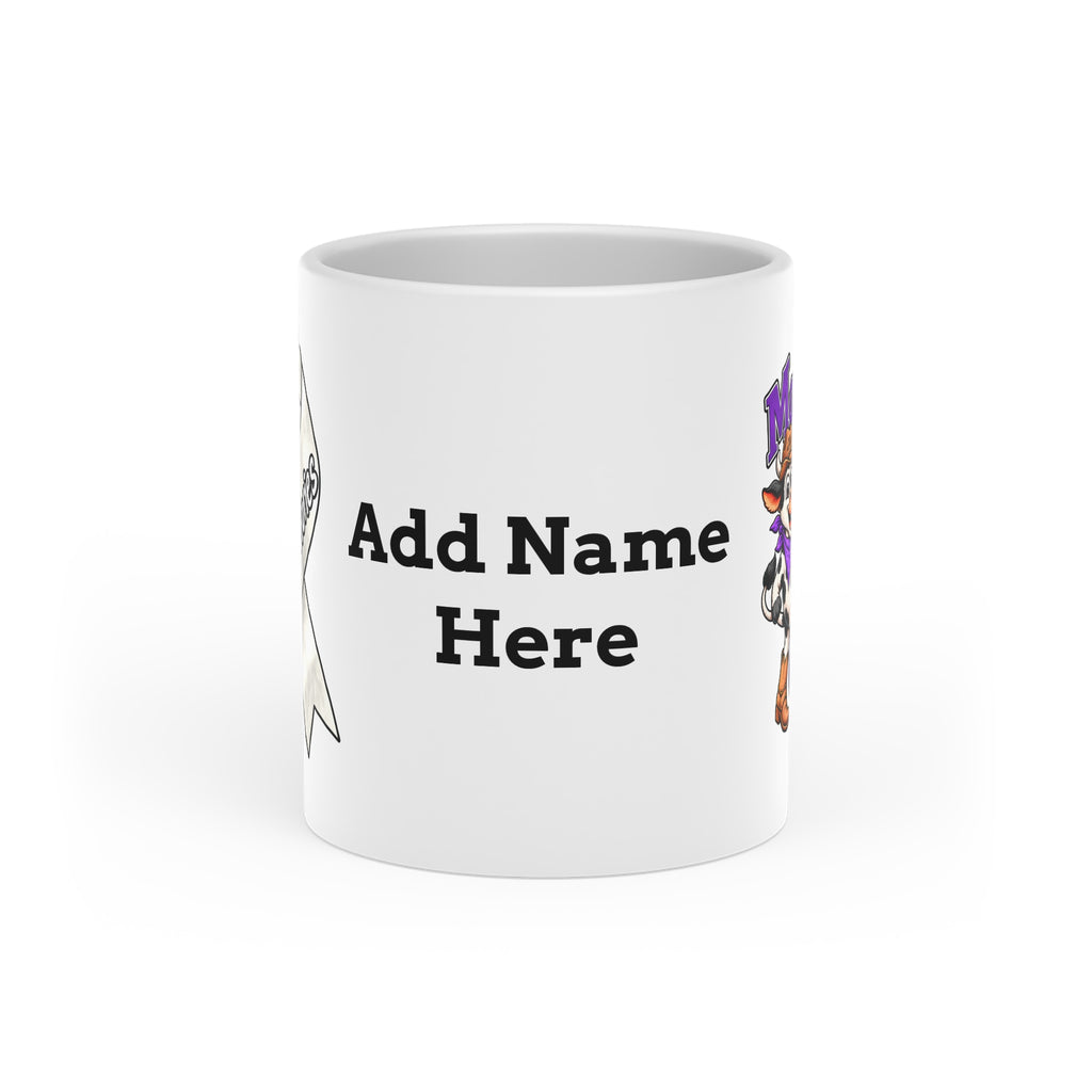Kickin' Cancer 11 oz Heart-Handle Ceramic Mug