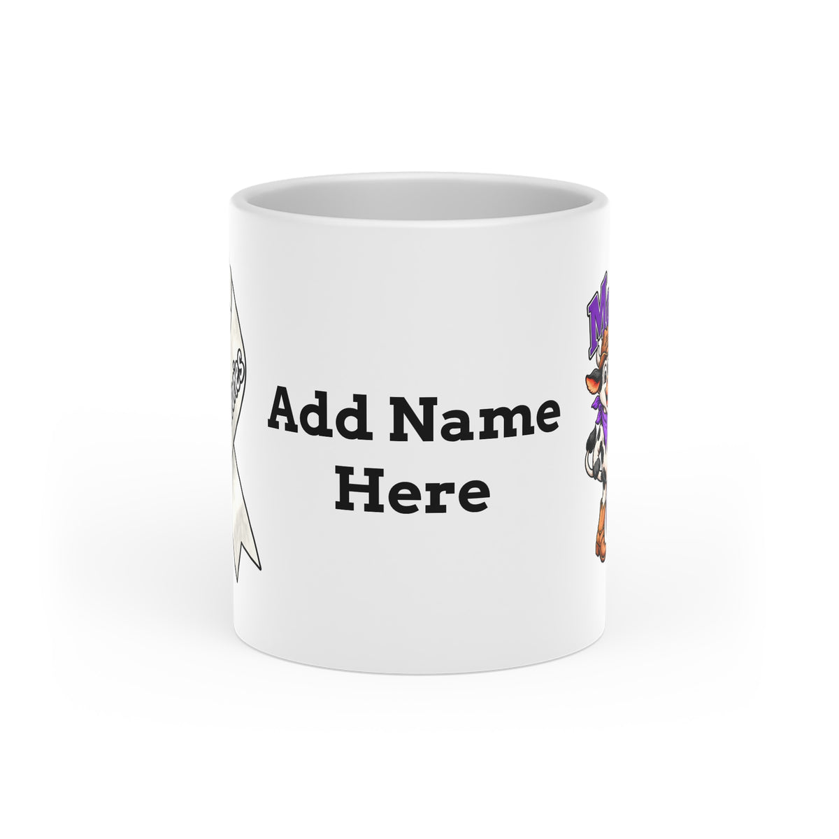 Kickin' Cancer 11 oz Heart-Handle Ceramic Mug