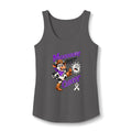 Moooove Over Cancer charcoal tank top with Lung Cancer awareness ribbon design
