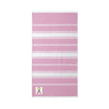 Striped Embroidered Beach Throw — Lightweight Turkish Towel