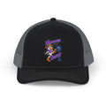 Black Moooove Over Cancer trucker cap with colorful front artwork