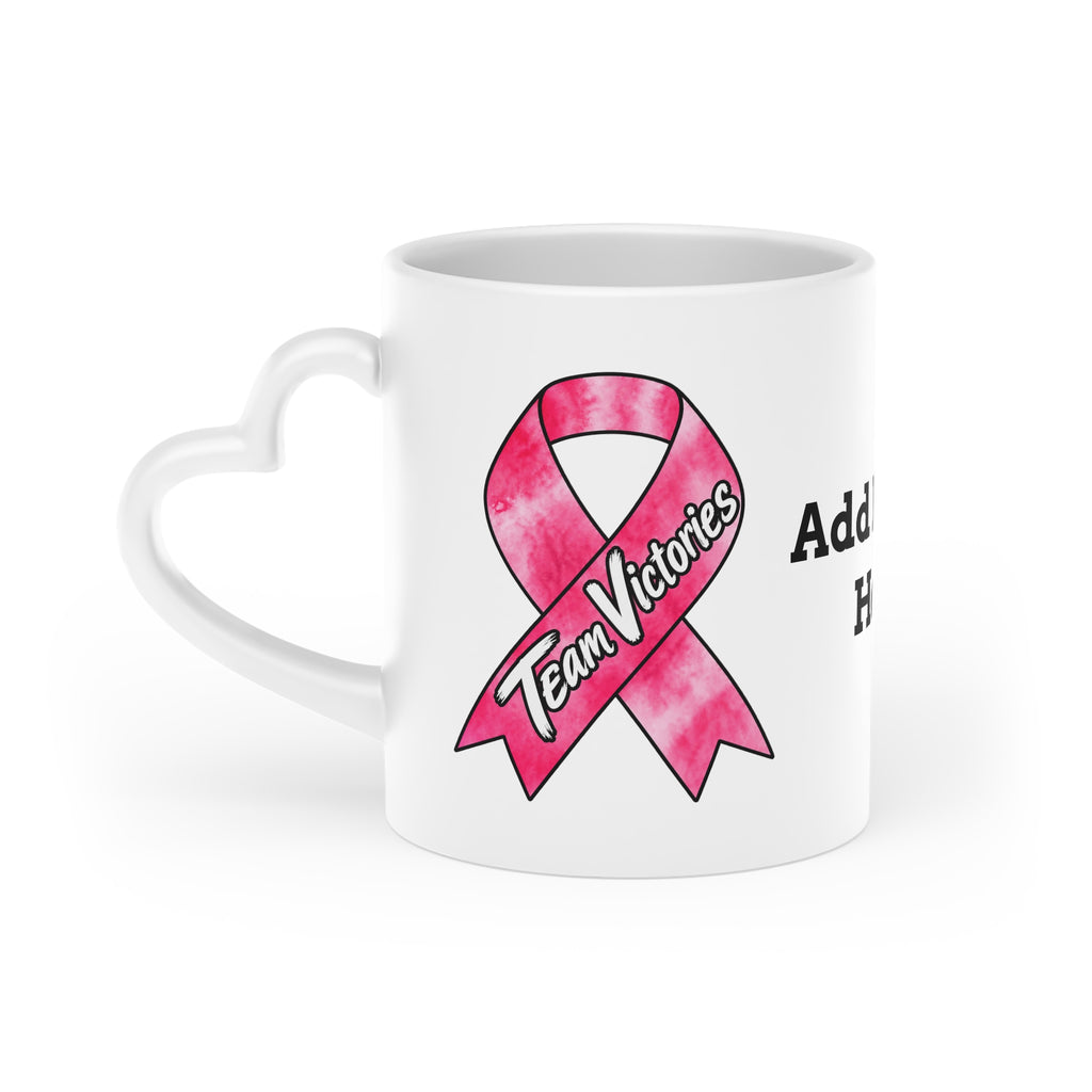Kickin' Cancer 11 oz Heart-Handle Ceramic Mug