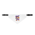 Moooove Over Cancer clip-on pet bandana with cow design and orange ribbon