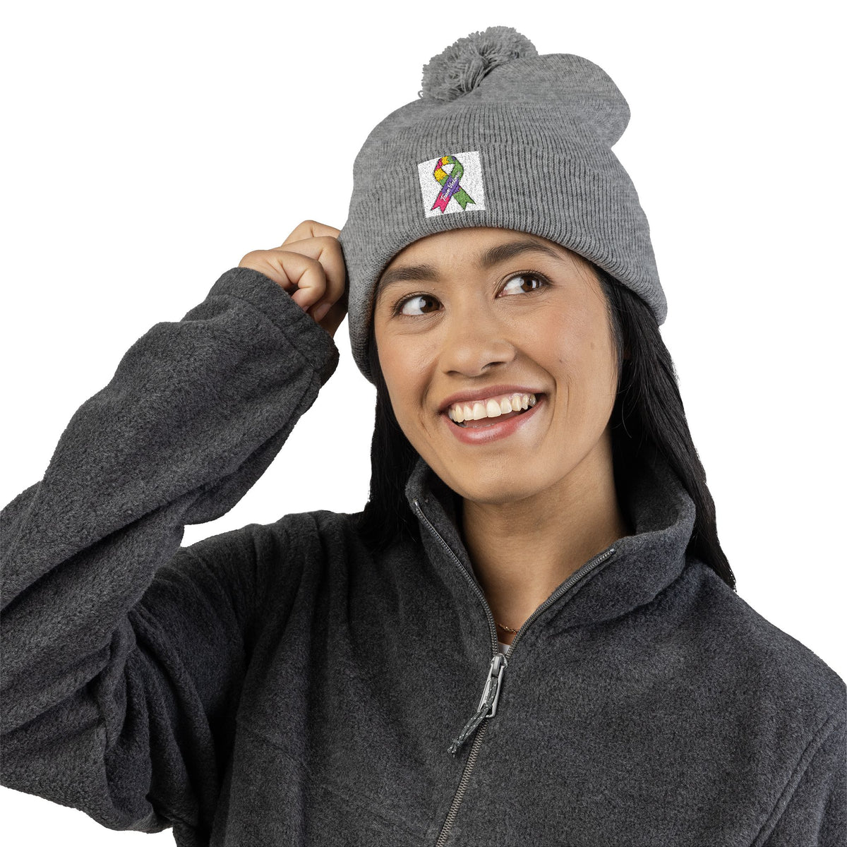 Pom-Pom Knit Cap