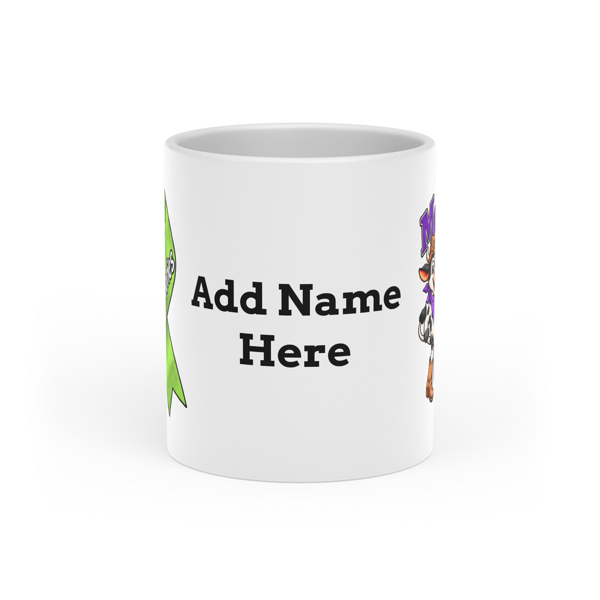 Kickin' Cancer 11 oz Heart-Handle Ceramic Mug