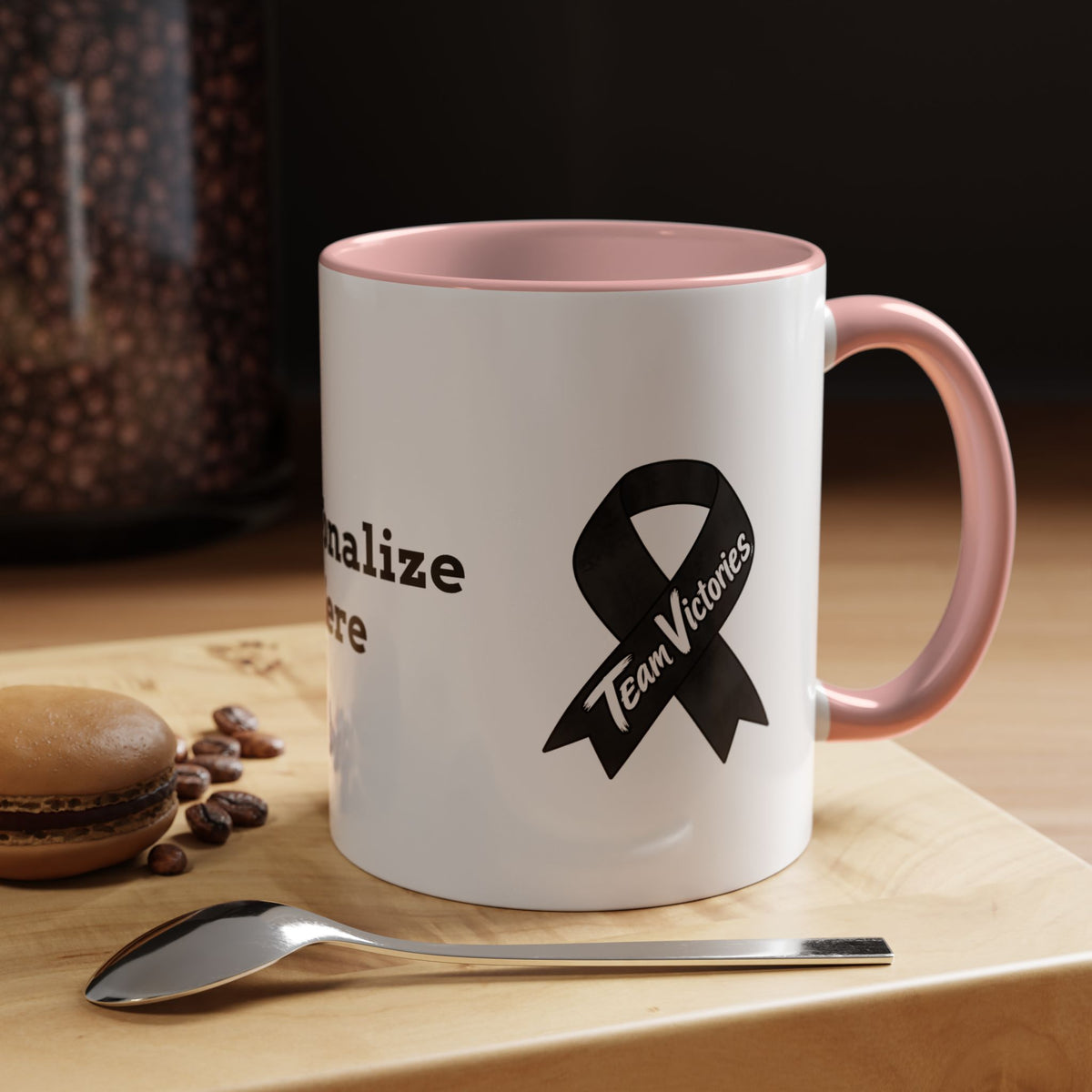 Color Accent Coffee Cup - 11 oz & 15 oz - "Personalize"