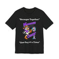 Black Moooove Over Cancer crew-neck T-shirt with cow graphic and cancer-awareness ribbon